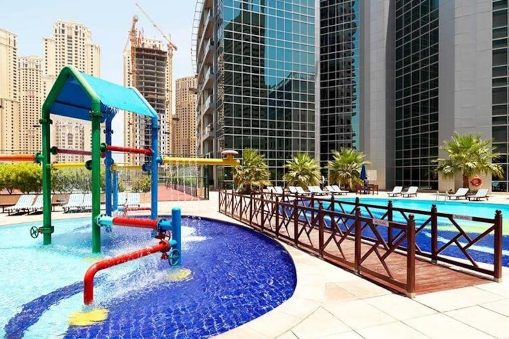 Marina View With Pool, Gym, Tennis Court, 5 Mins To Beach Dubai Esterno foto
