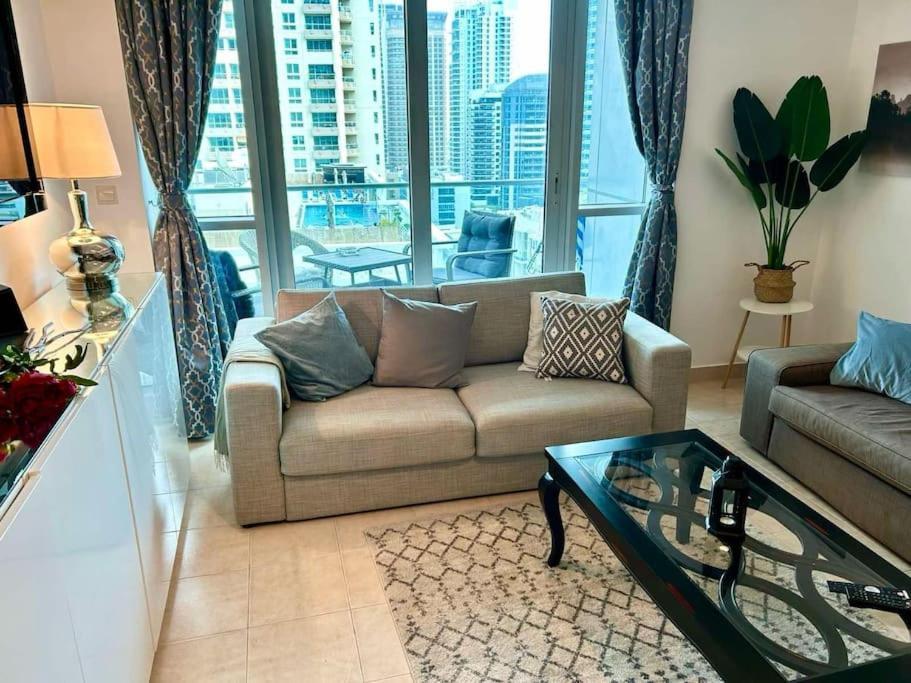 Marina View With Pool, Gym, Tennis Court, 5 Mins To Beach Dubai Esterno foto