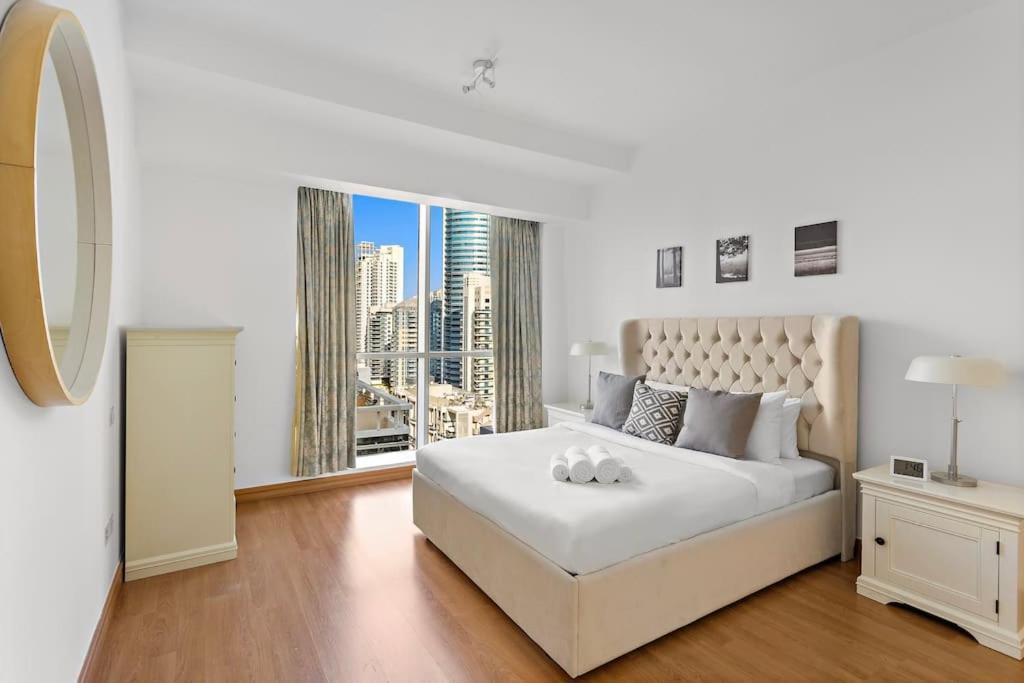 Marina View With Pool, Gym, Tennis Court, 5 Mins To Beach Dubai Esterno foto